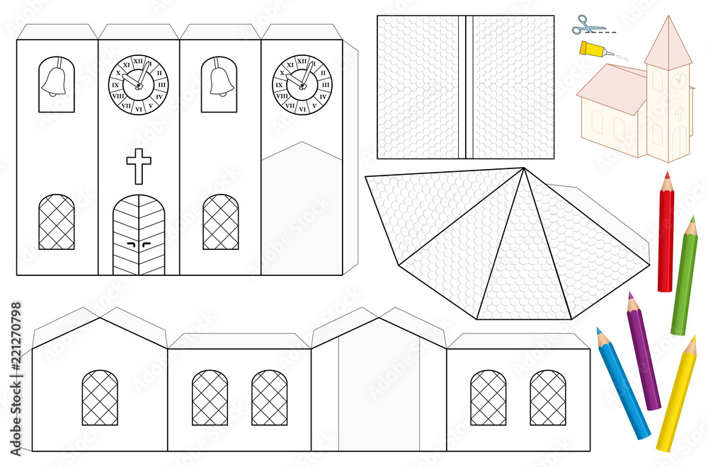 church paper blank illustration