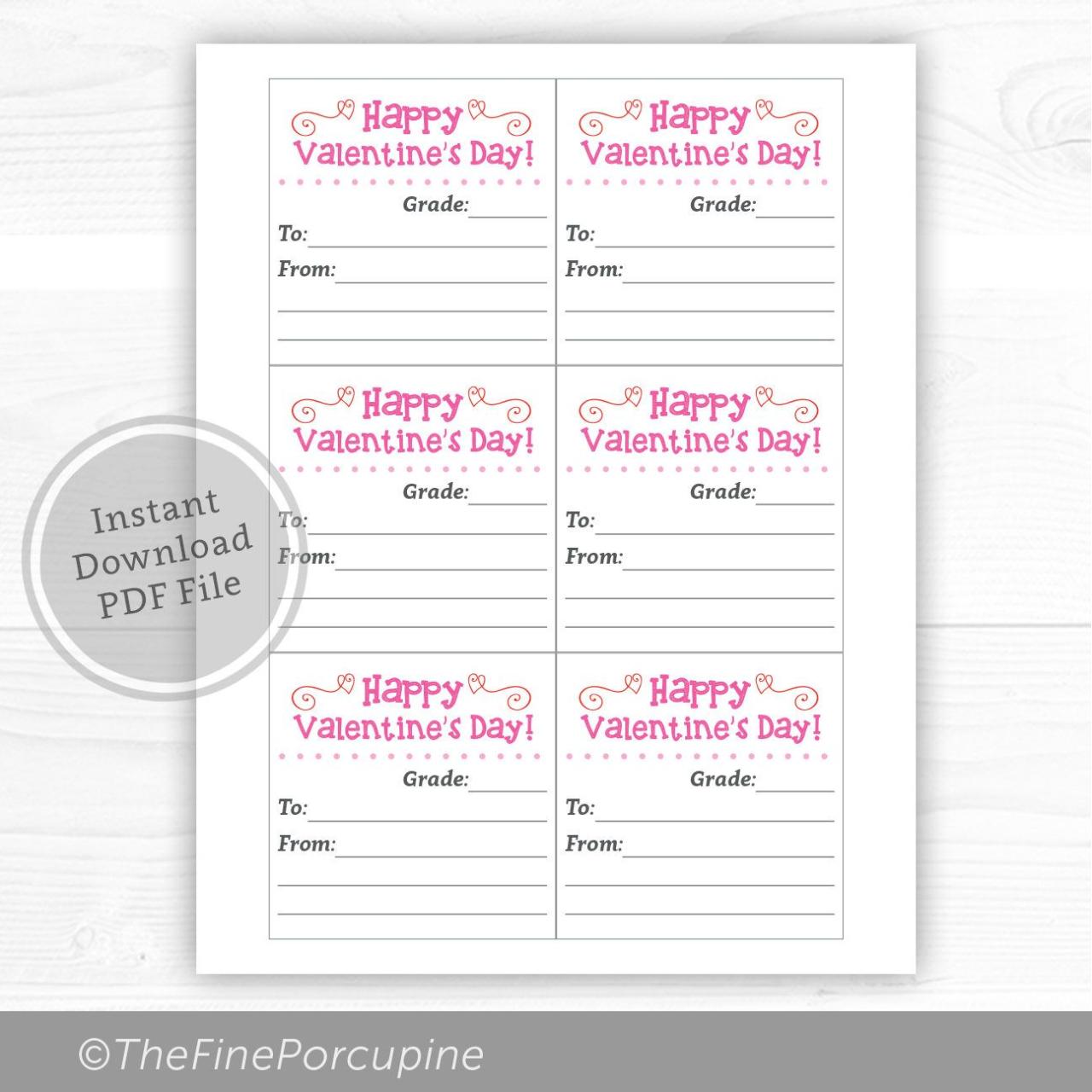 Free Printable Valentine Candy Gram Template terbaru