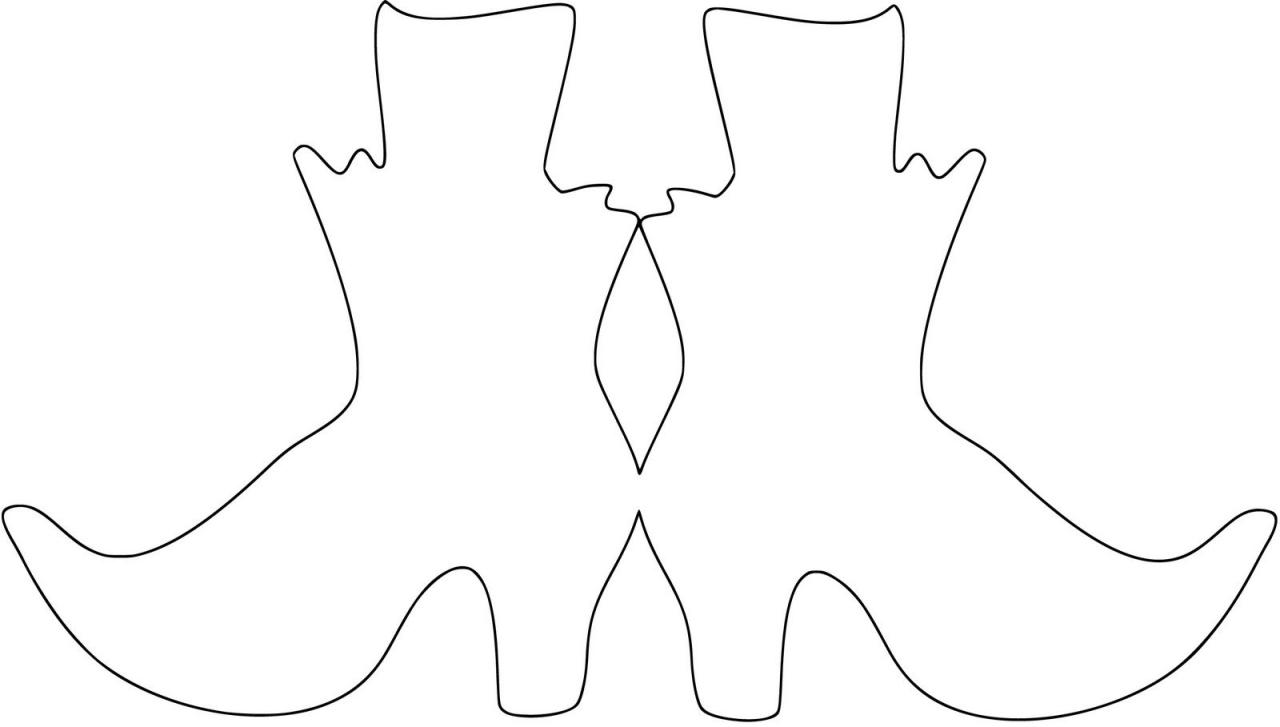 Free Printable Witch Shoe Template terbaru