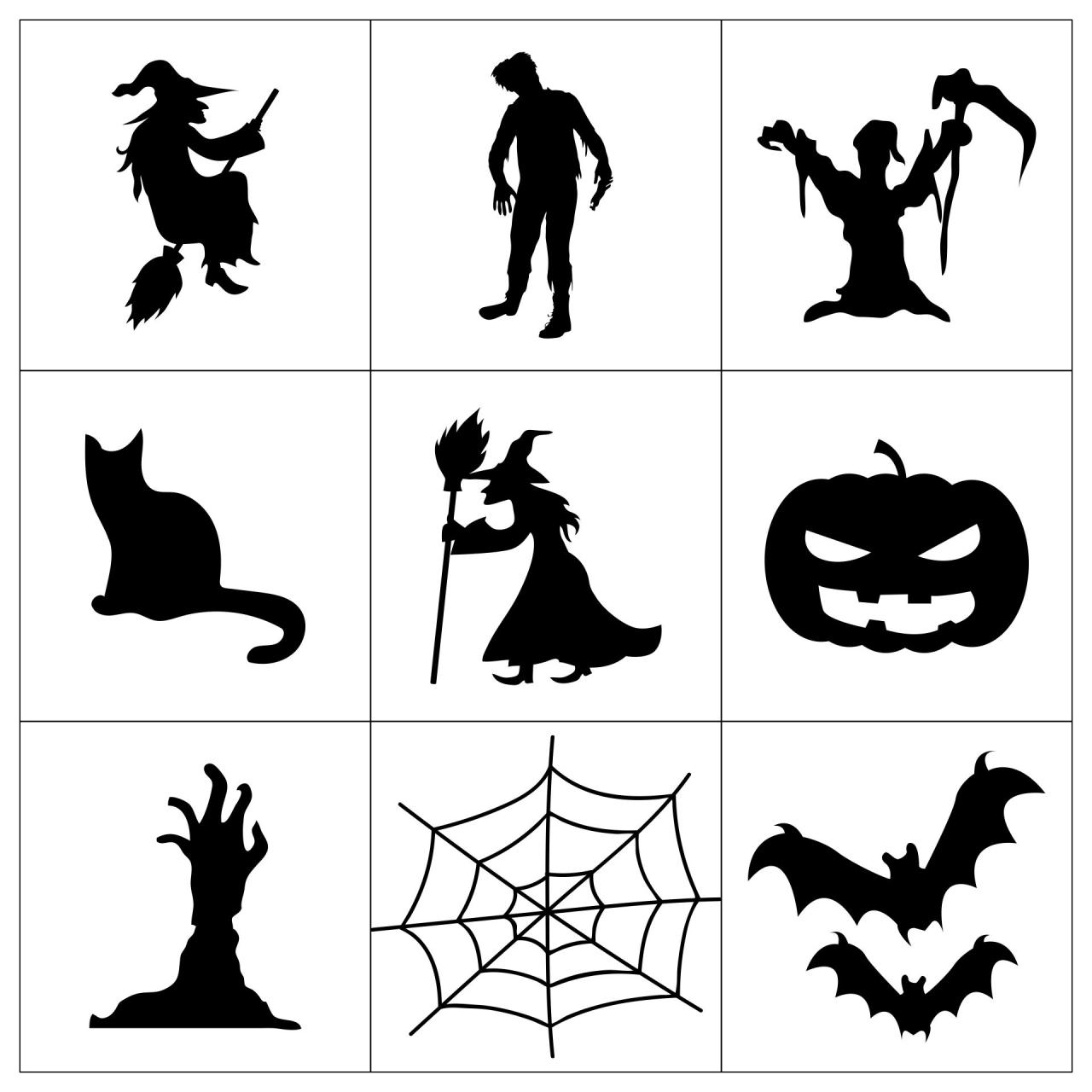 Cut Out Printable Halloween Templates terbaru