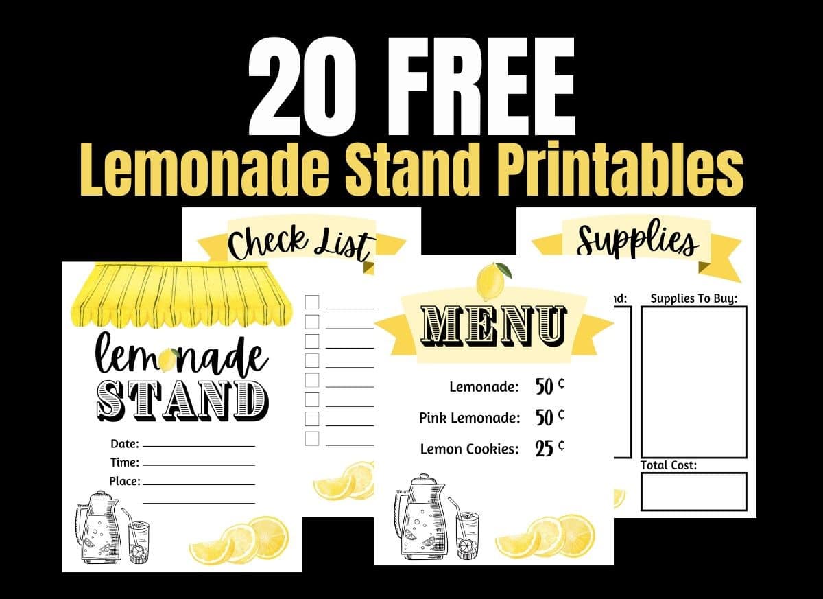 Free Printable Lemonade Stand Sign Template