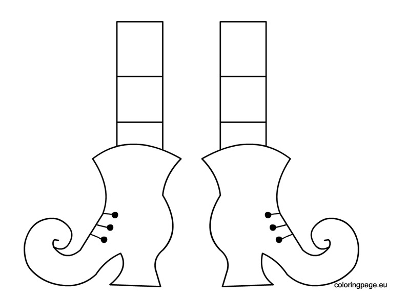 Free Printable Witch Shoe Template terbaru