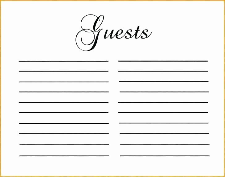 Free Printable Guest Book Sign Template
