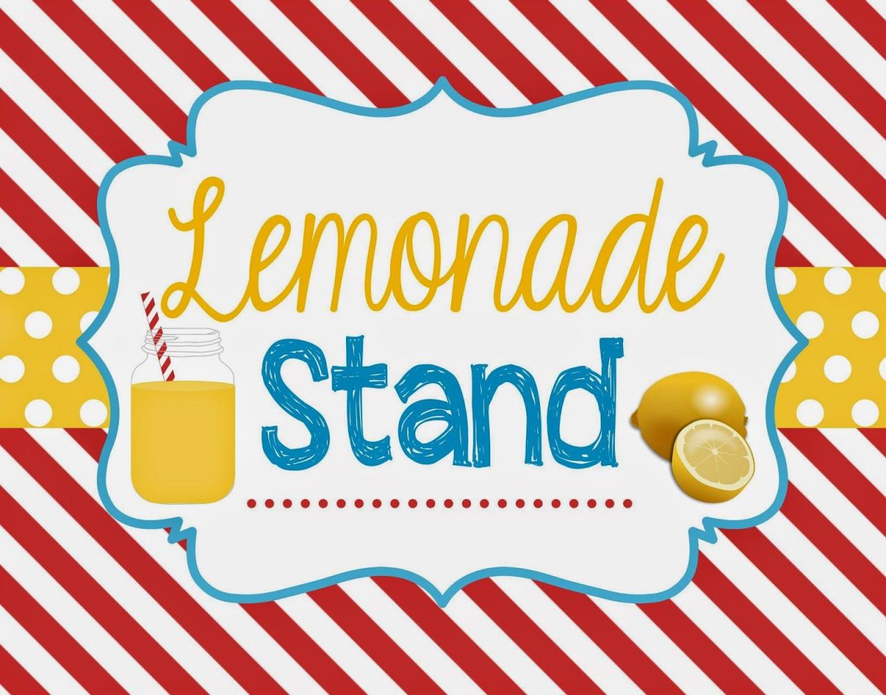 Free Printable Lemonade Stand Sign Template terbaru