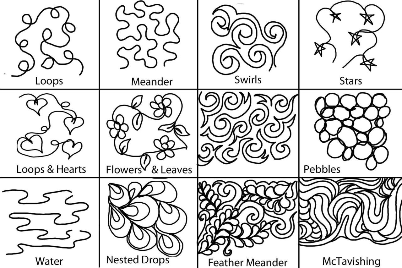 Easy Printable Machine Quilting Templates For Beginners terbaru