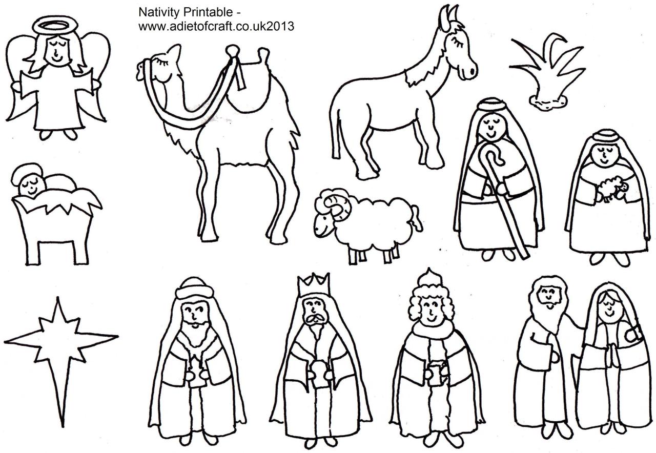 Free Printable Nativity Scene Templates