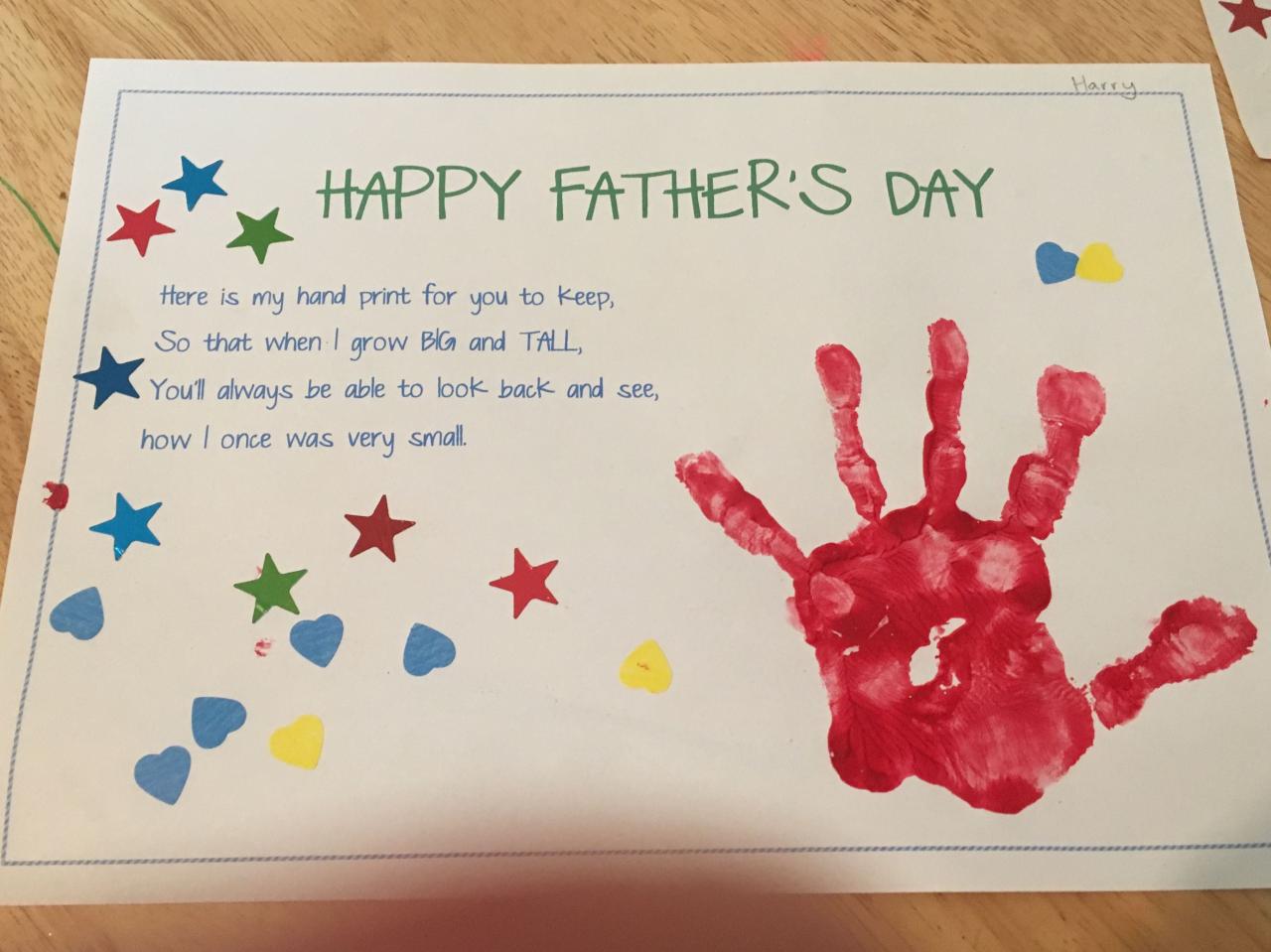 Free Printable Father's Day Handprint Template