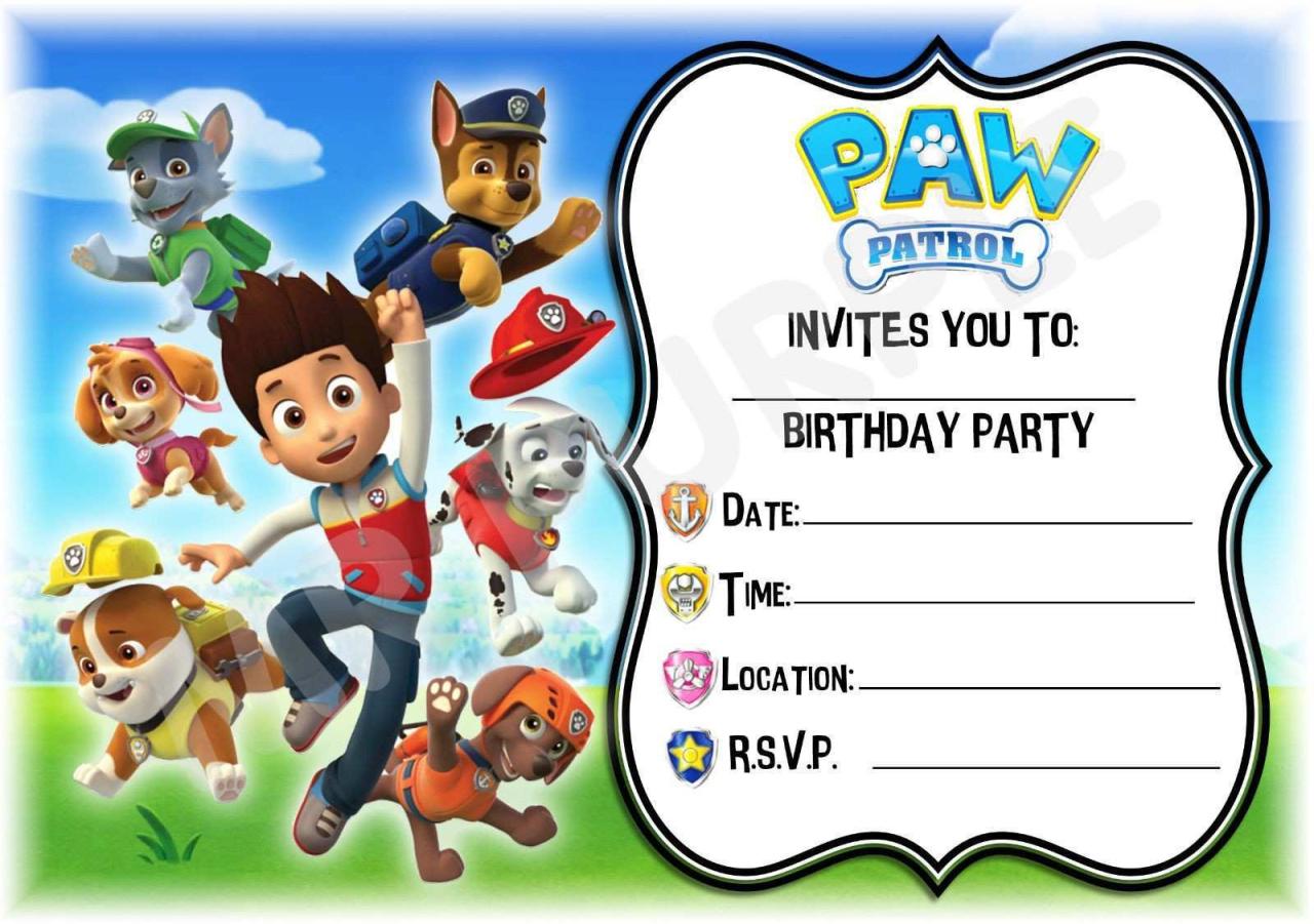Printable Paw Patrol Birthday Shirt Template terbaru