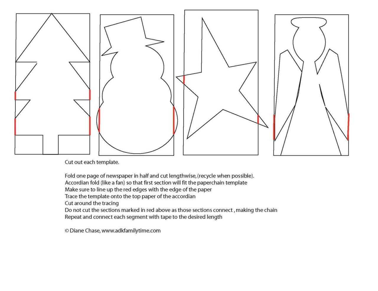 Free Printable Christmas Christmas Paper Chain Template terbaru