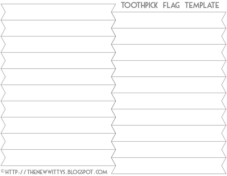 Free Printable Toothpick Flag Template