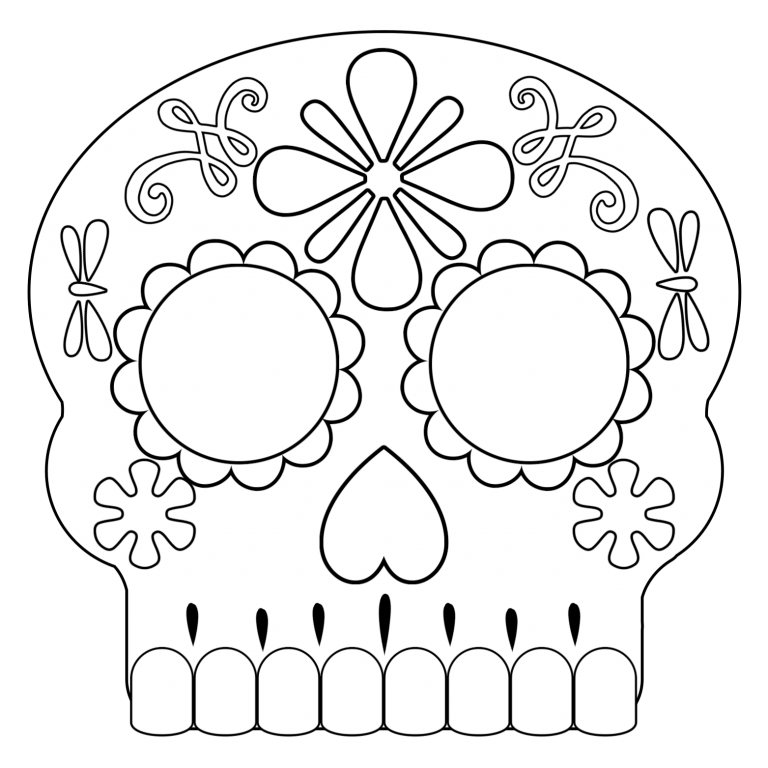 Printable Day Of The Dead Mask Template terbaru
