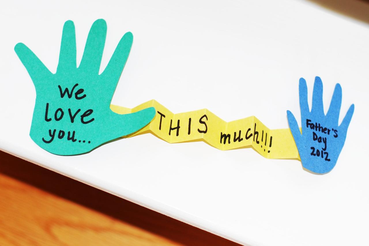Free Printable Father's Day Handprint Template terbaru