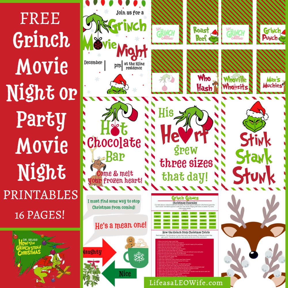Free Printable Grinch Pills Template
