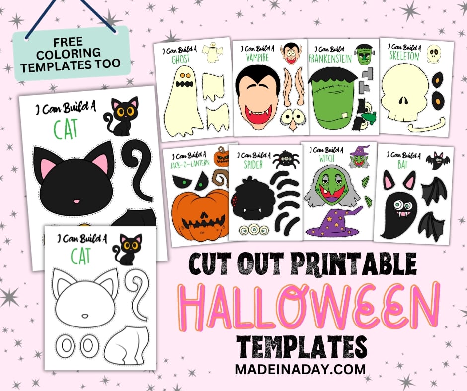 Cut Out Printable Halloween Templates