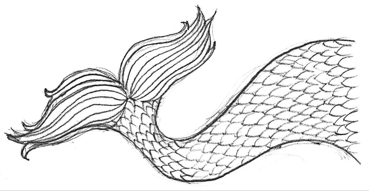 Free Printable Mermaid Tail Template terbaru