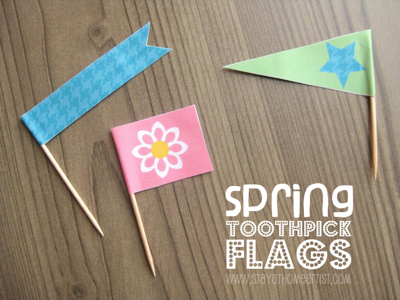 Free Printable Toothpick Flag Template terbaru
