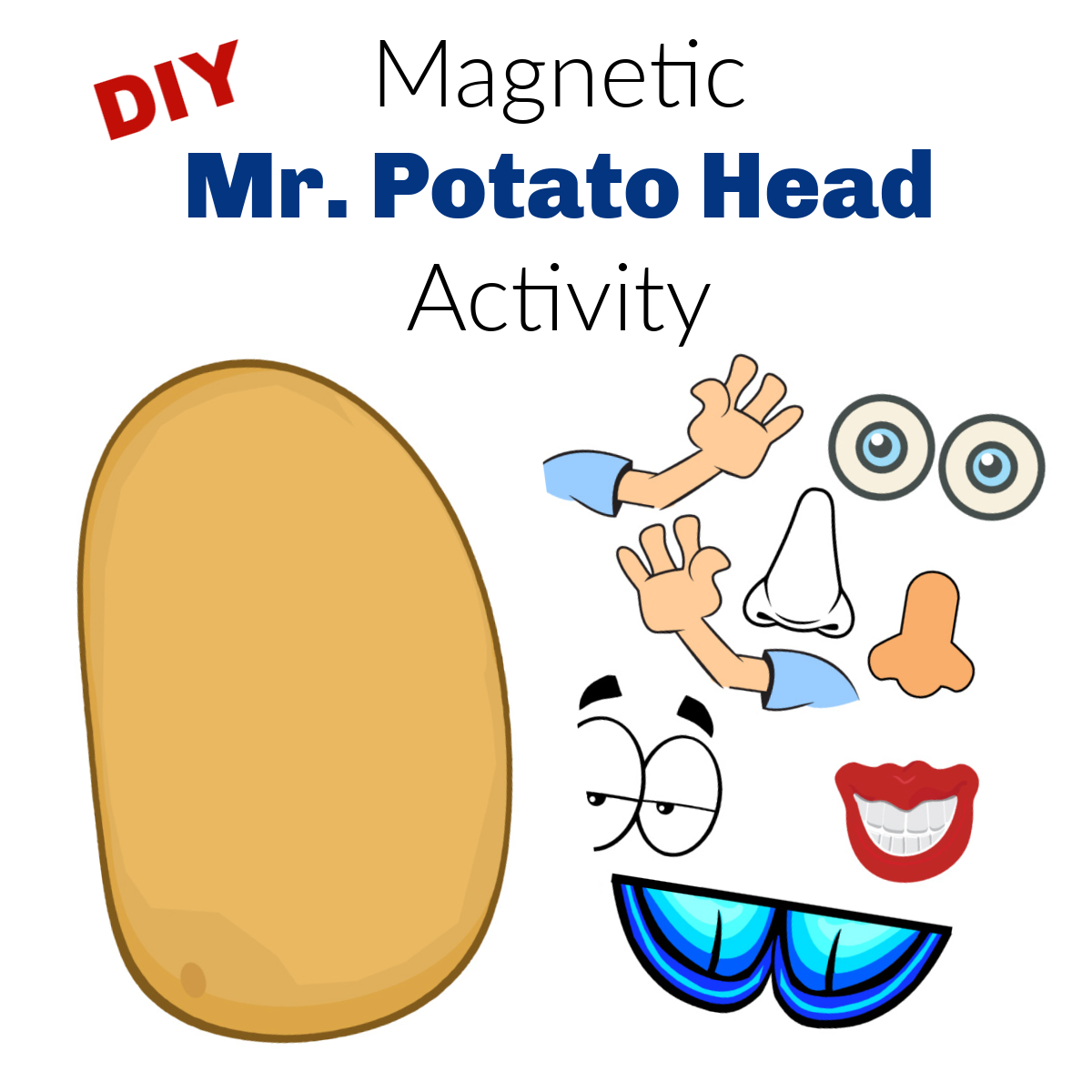 Template Mr Potato Head Parts Printable terbaru