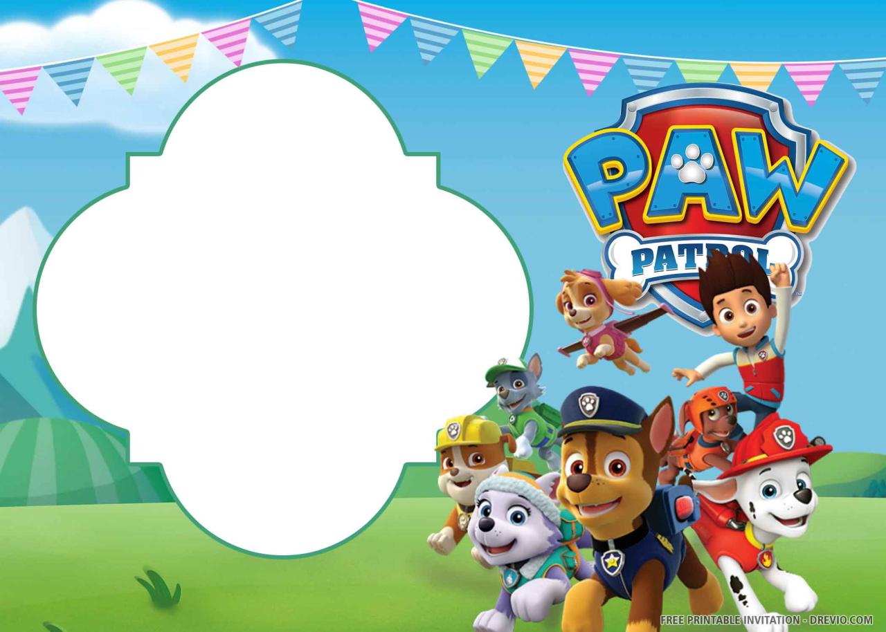 Printable Paw Patrol Birthday Shirt Template terbaru