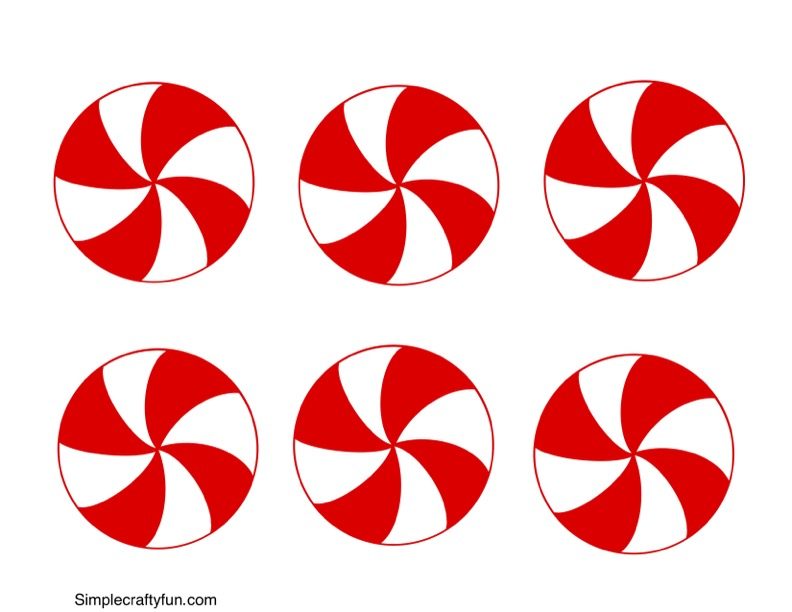 Free Printable Peppermint Candy Template terbaru