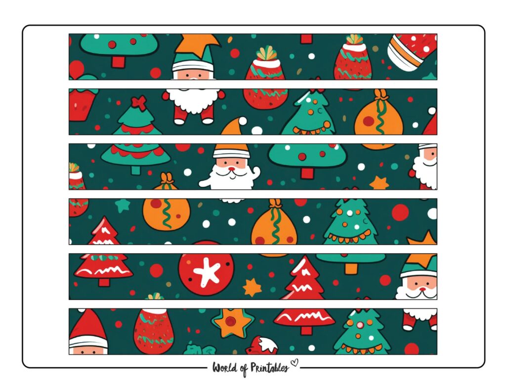 Free Printable Christmas Christmas Paper Chain Template terbaru