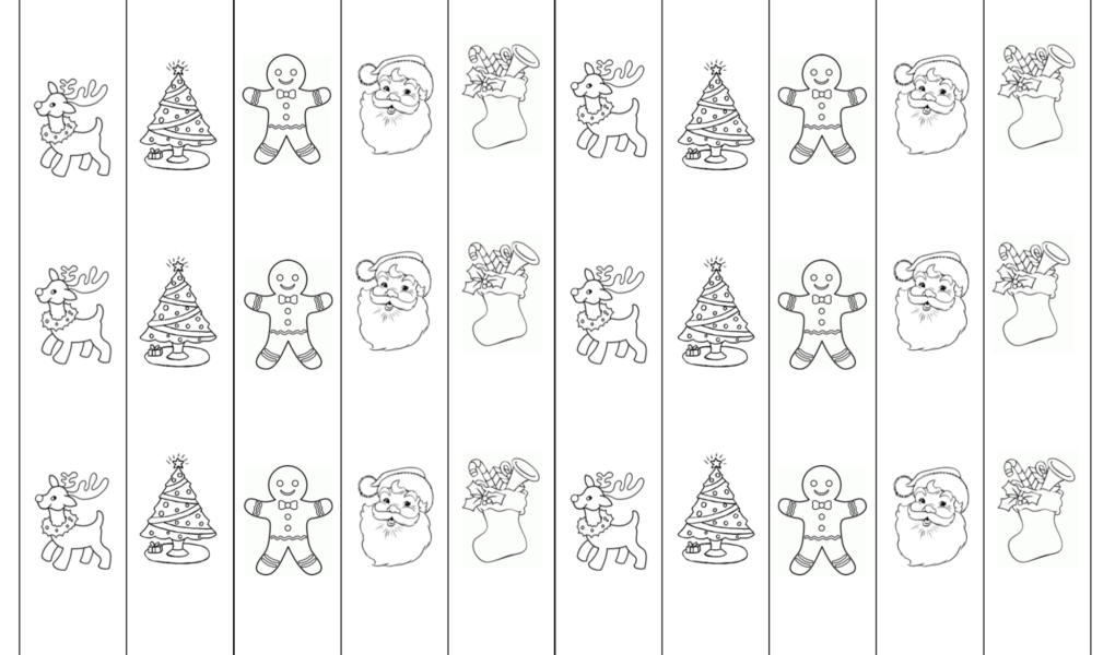 Free Printable Christmas Christmas Paper Chain Template terbaru