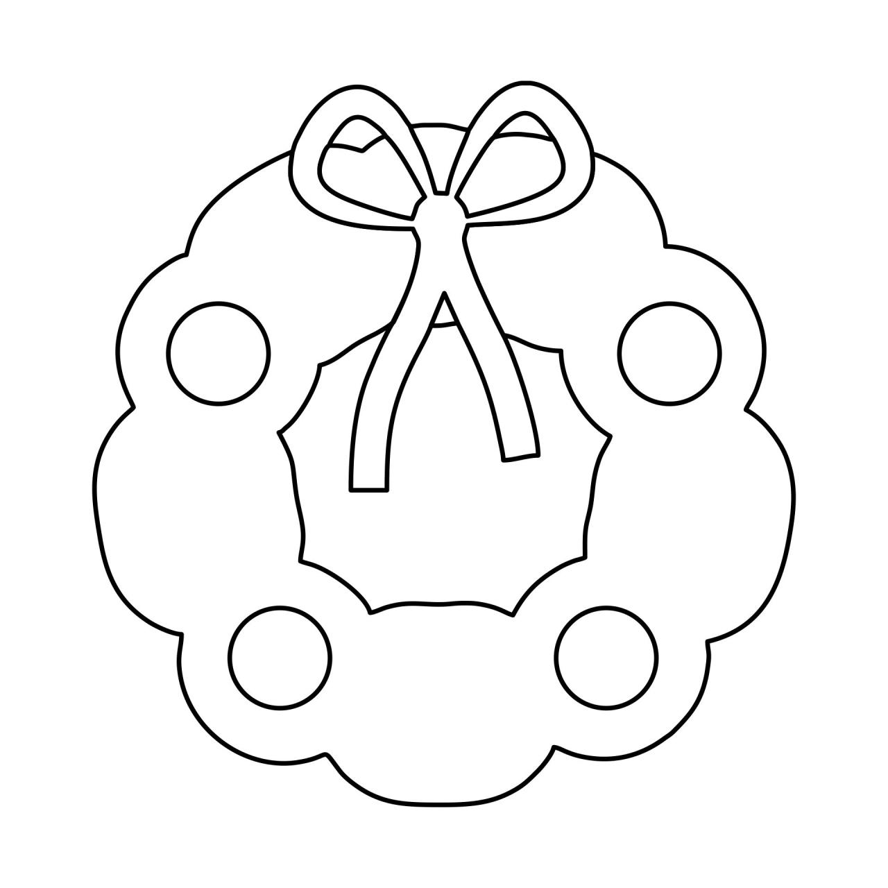 wreath coloring christmas pages simple reef printable kids print color wreaths drawing printables getdrawings getcolorings natal xmas easy choose board