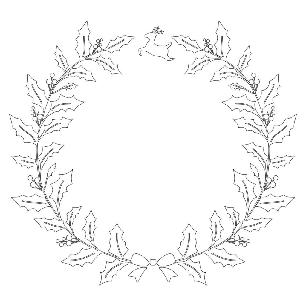Cut Out Wreath Template Printable Printable Templates Free