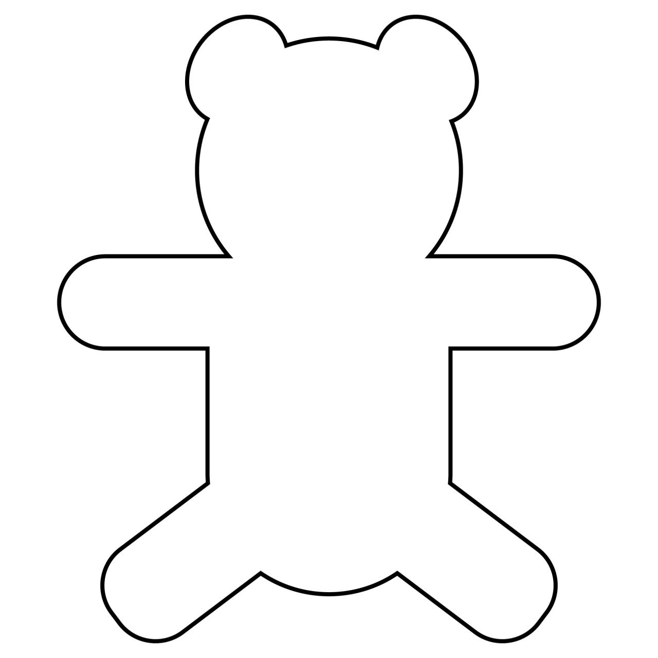 Free Printable Teddy Bear Template terbaru