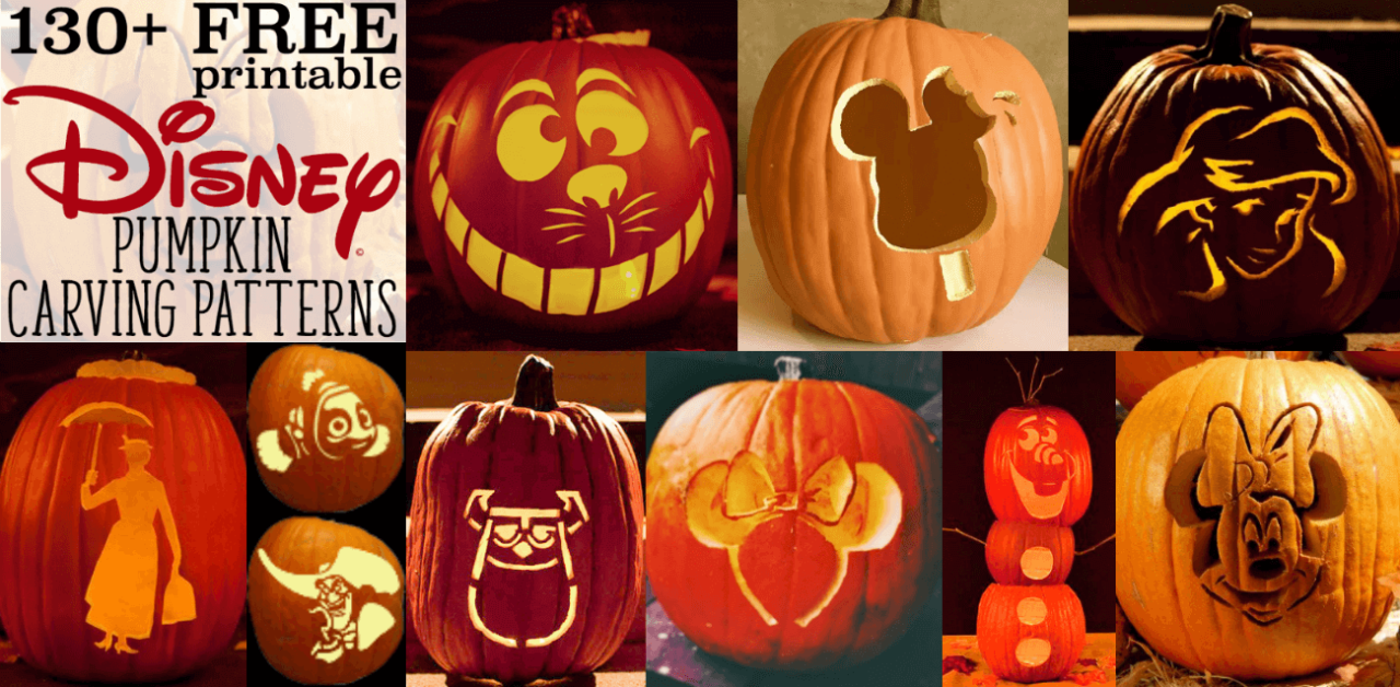 Printable Pumpkin Carving Templates Disney