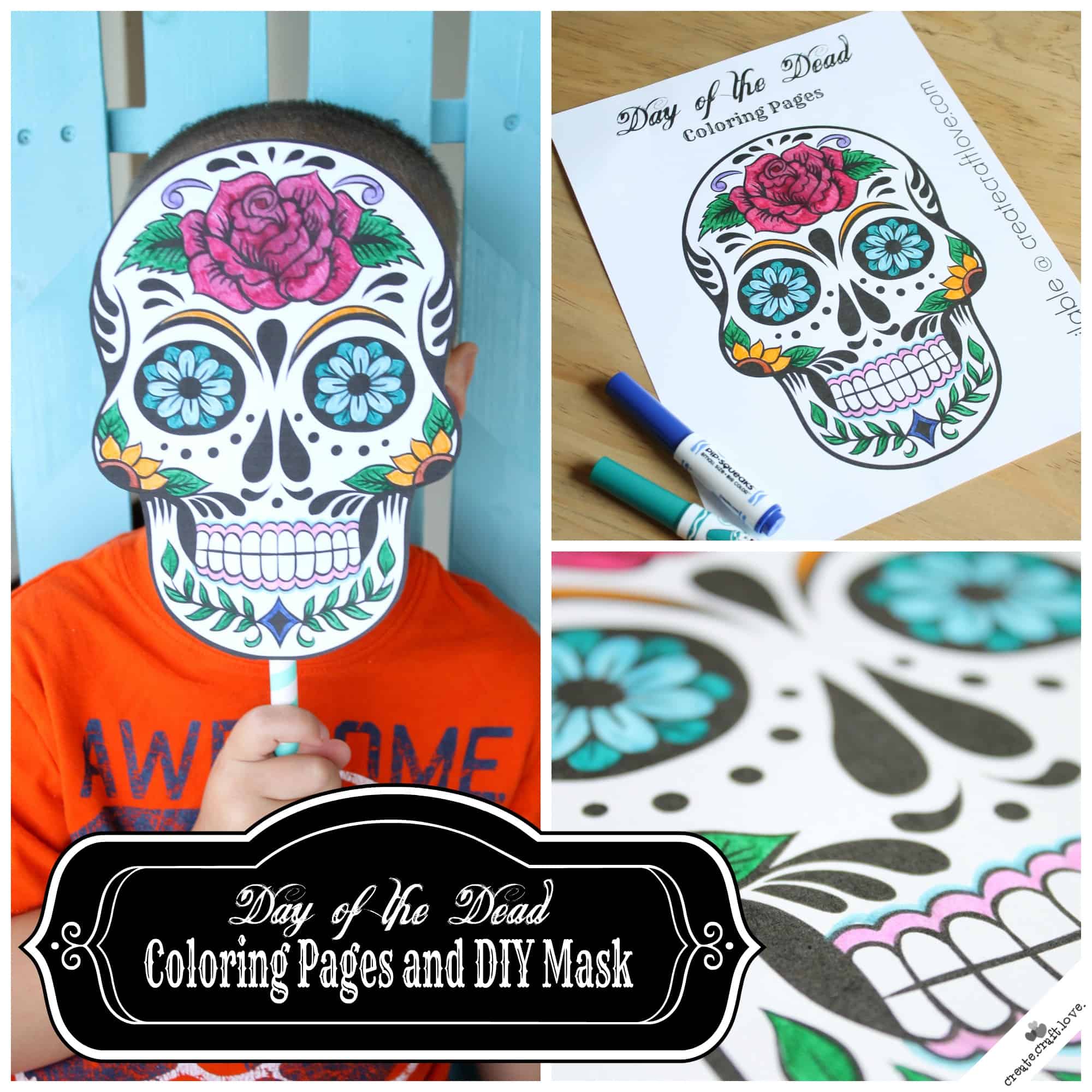 Printable Day Of The Dead Mask Template terbaru