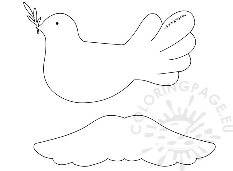 Free Printable Peace Dove Template terbaru