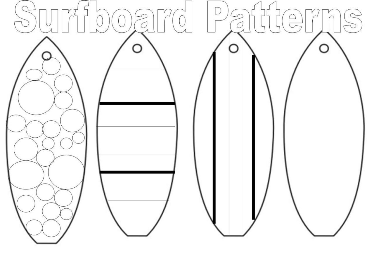 Free Printable Surfboard Template Printable terbaru