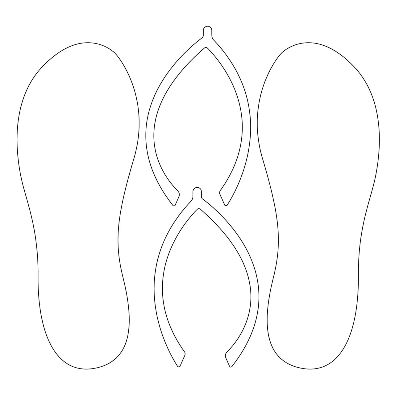 Free Printable Flip Flop Template Printable terbaru