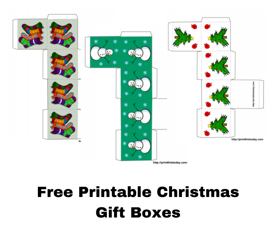 Free Printable Christmas Box Templates