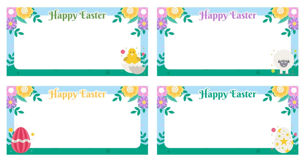 Printable Easter Name Tags Template