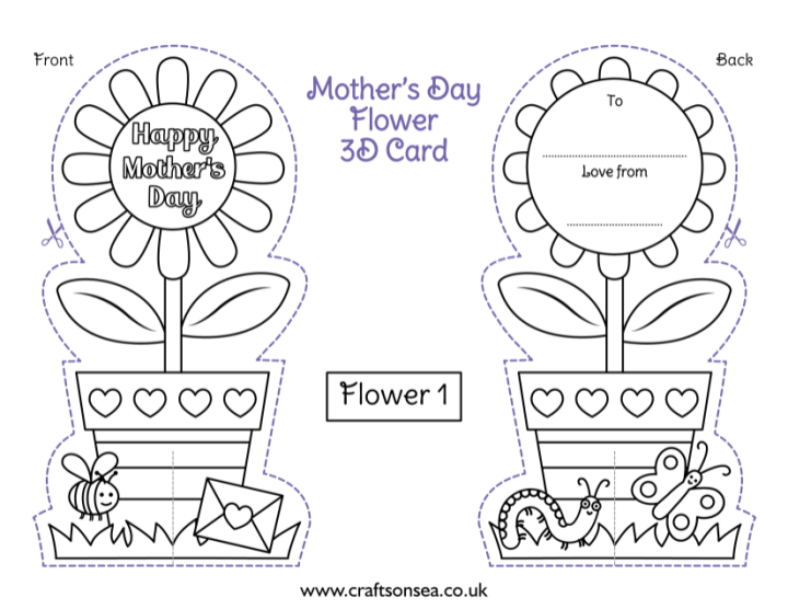 Printable Mother's Day Craft Template