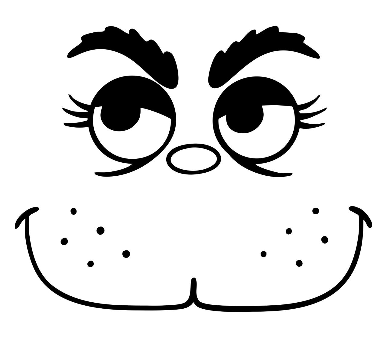 Free Printable Grinch Face Template