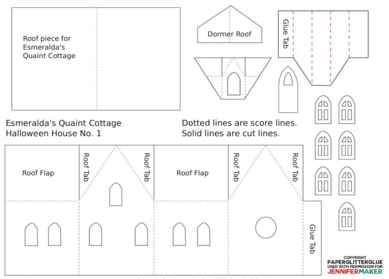 Printable 3d Haunted House Template