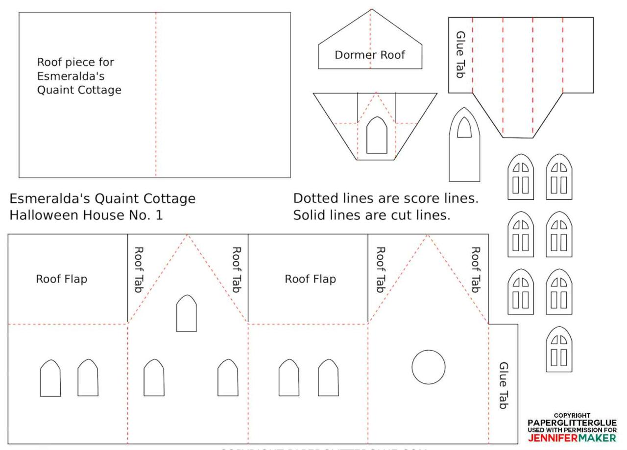 Printable 3d Haunted House Template