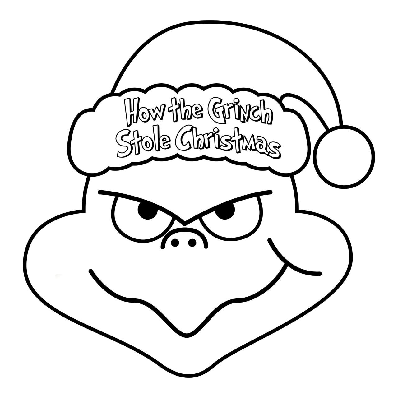 Free Printable Grinch Mask Template terbaru