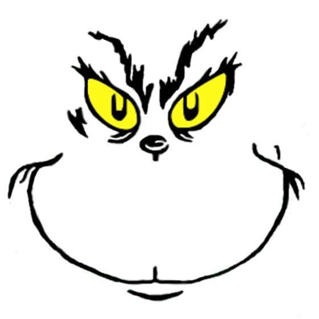 Free Printable Grinch Face Template - Printable Templates Free