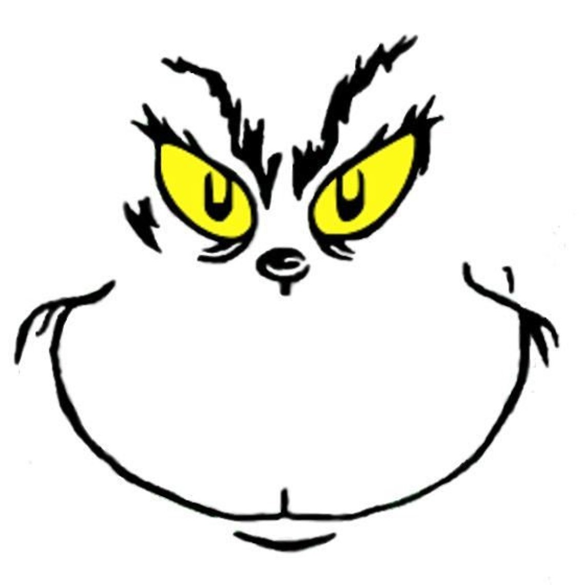 grinch face template christmas clipart svg bulbs choose board stole