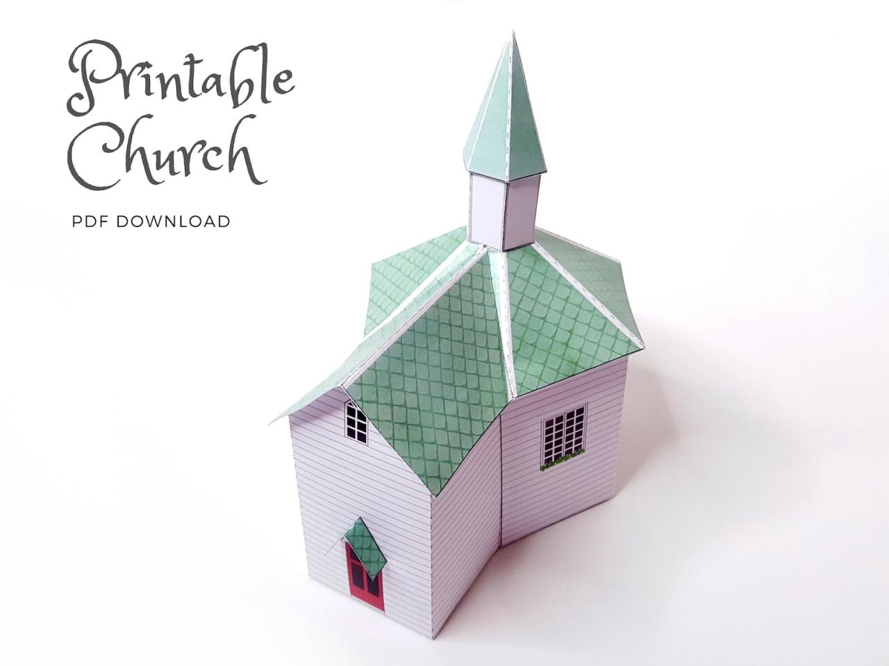church template paper crafts house cut kids school toddler printable ideas preschool sunday craft outline artistshelpingchildren buildings templates bible foldable