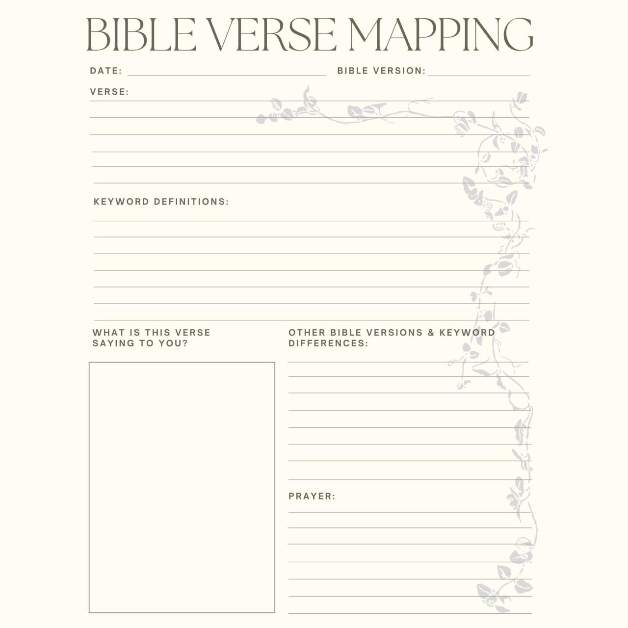 Free Printable Bible Study Templates