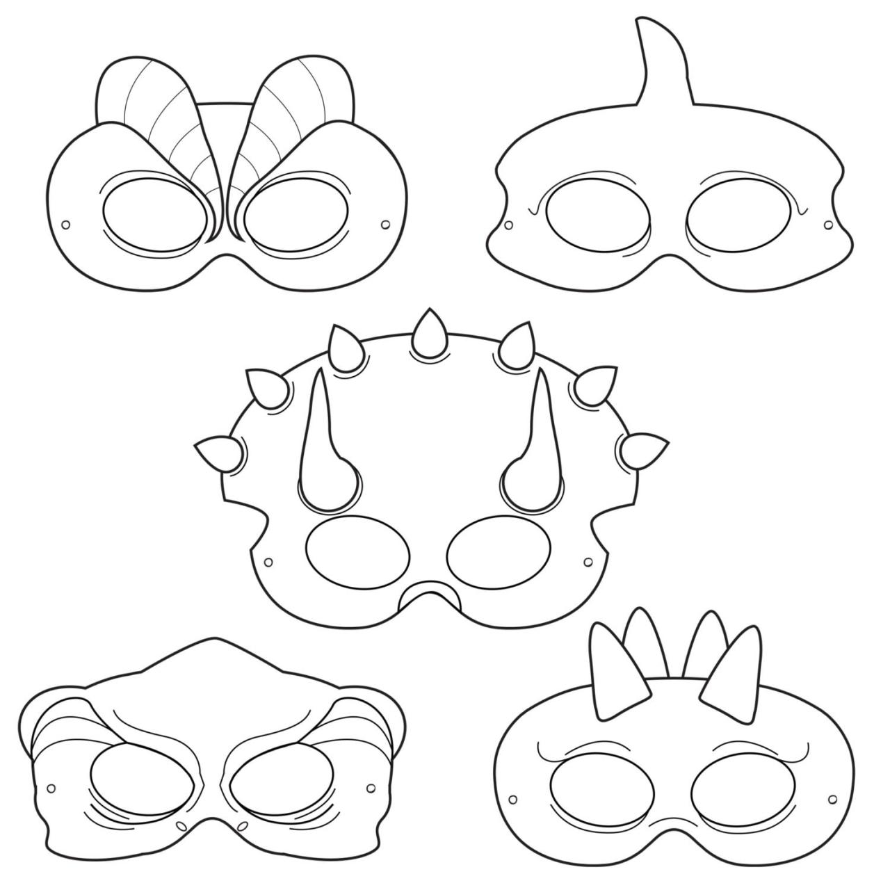 Free Printable Dinosaur Mask Template Printable