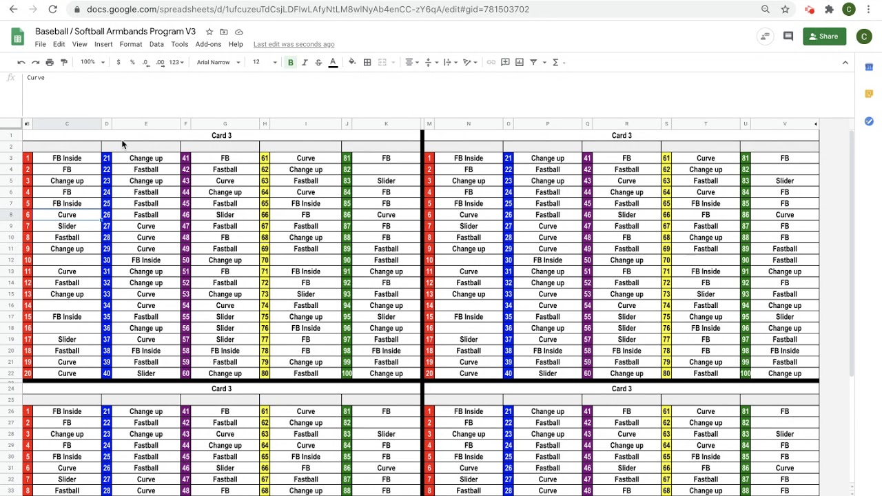 Printable Softball Wristband Playbook Template terbaru