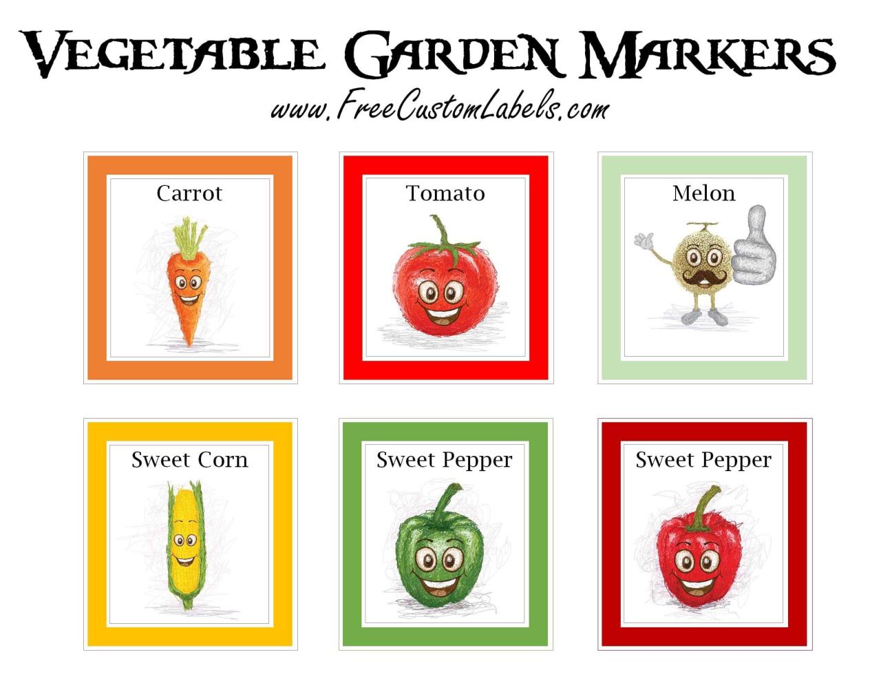 Free Printable Square Garden Plant Labels Template terbaru