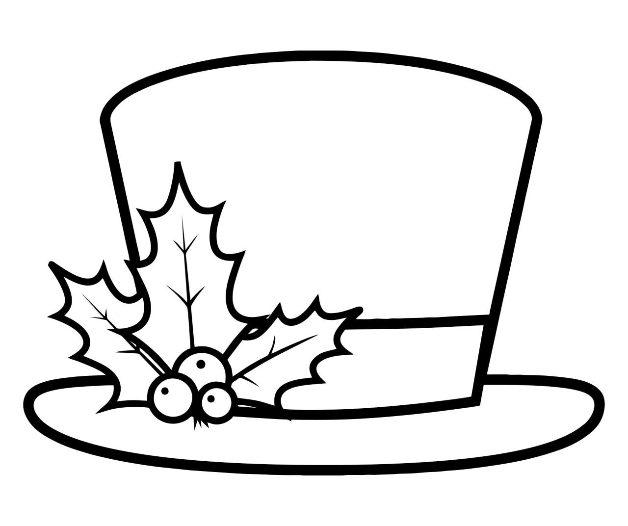Snowman Top Hat Template Printable terbaru