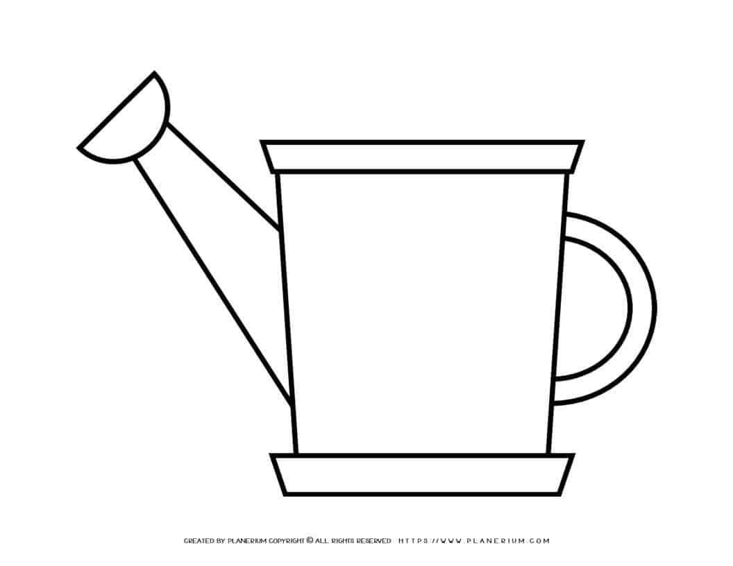 Free Printable Watering Can Template